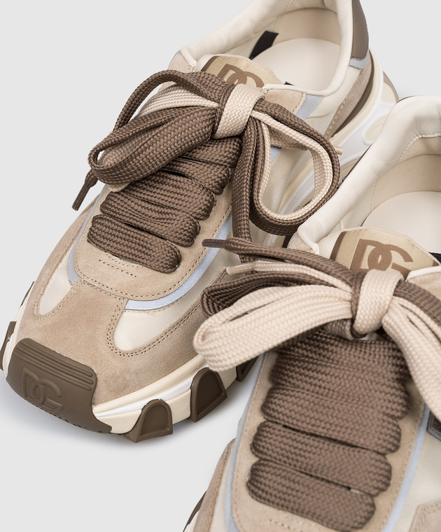 Dolce&Gabbana Бежевые комбинированные кроссовки COUNTRY ROAD CS2403A0205 изображение 5