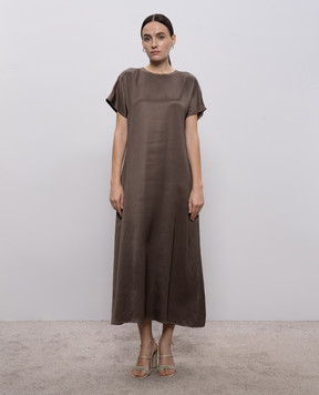 Peserico Коричневое платье миди A0221006638