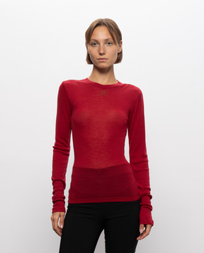 Versace Красный лонгслив из шерсти 10265951A19235