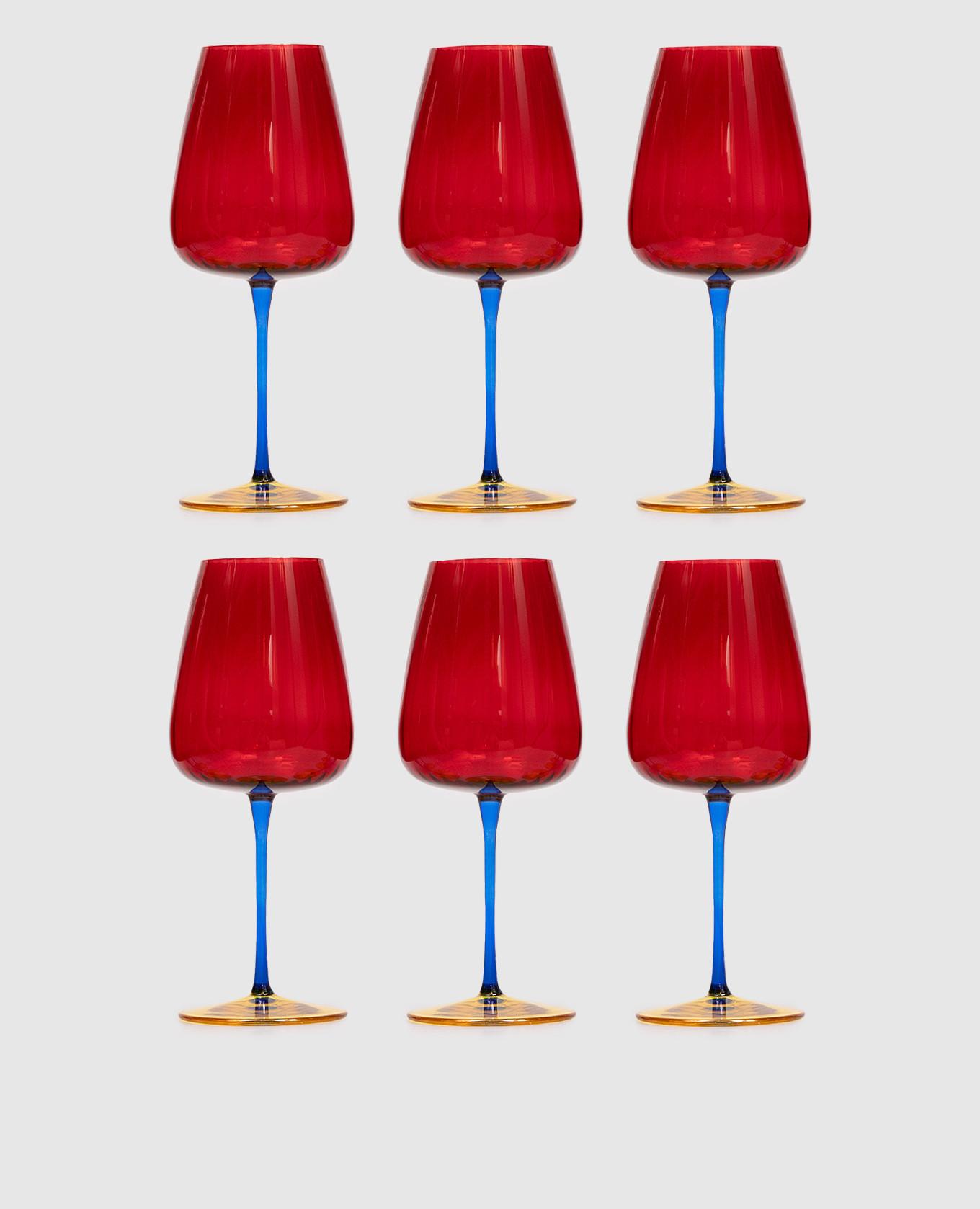 Набор красных бокалов для вина JOY 6 шт