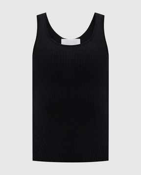 3.1 Phillip Lim Черный топ в рубчик S24270098VCO
