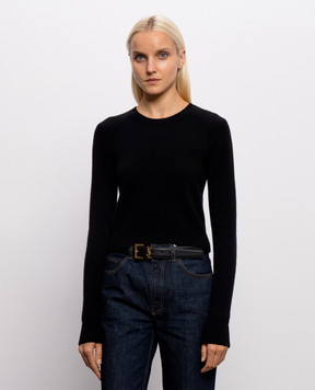 Saint Laurent Черный свитер из кашемира 871009Y77LF