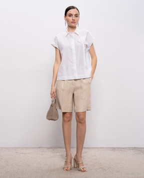 Peserico Біла блуза із шовком з аплікацією E0603300Q308372