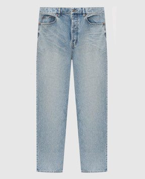 Saint Laurent Голубые джинсы с эффектом потертости 816412Y35AQ