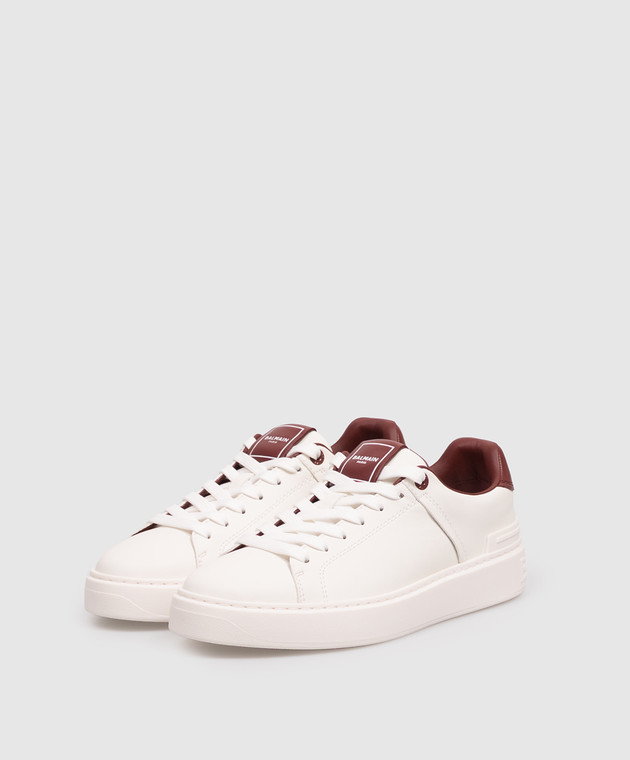 Balmain Шкіряні кросівки B-Court кольору айворі HN1VI690LVTR зображення 2