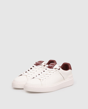 Balmain Кожаные кроссовки B-Court цвета айвори HN1VI690LVTR
