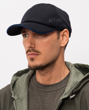 Stefano Ricci Чорна кепка з вовни MCV61TX08EMA0033