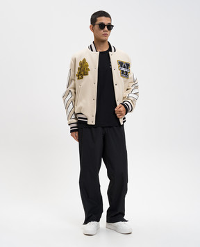 Off-White Чорна футболка з принтом емблеми 44MAA027F5J00F