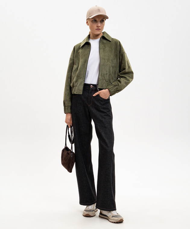 Brunello Cucinelli Белый лонгслив с цепочкой мониль MPT18B0107 изображение 2