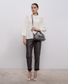 Peserico Белый джемпер с пайетками A99099F079312A