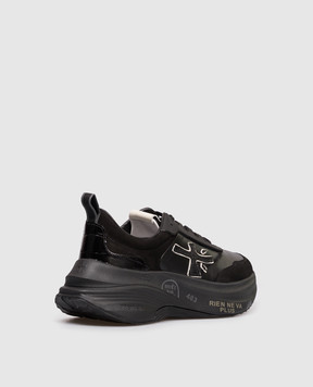 Premiata Черные кожаные кроссовки HILL HILL