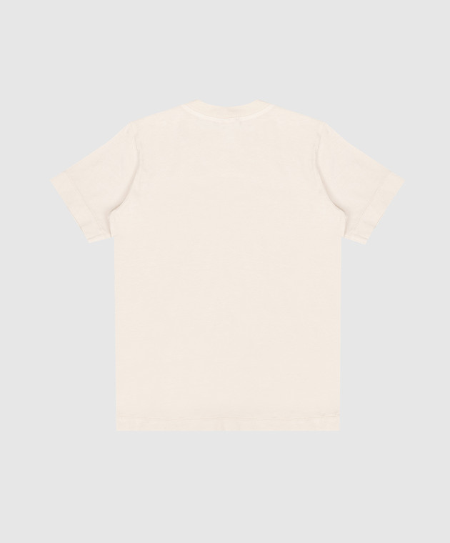Stone Island Дитяча бежева футболка з нашивкою логотипа L1S162100002S00471012 зображення 2