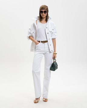 Dolce&Gabbana Білі джинси з нашивкою FTC69DG8OT6