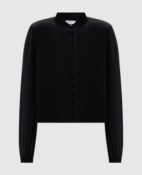 Alexander McQueen Чорна куртка із шовку 865429QBADT