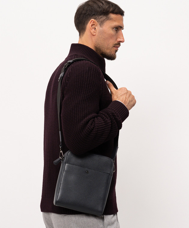 Gianni Chiarini Синяя кожаная сумка BSUB20636GRNCRV изображение 2