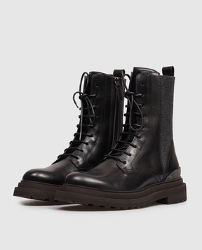 Brunello Cucinelli Чорні комбіновані черевики MZOLG3308P