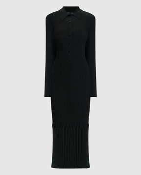 PROENZA SCHOULER Зеленое платье Luiza в рубчик R2617345KY410