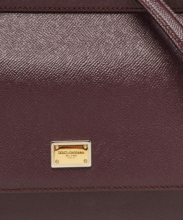 Dolce&Gabbana Фіолетова шкіряна сумка Sicily BB6002B1001 зображення 5