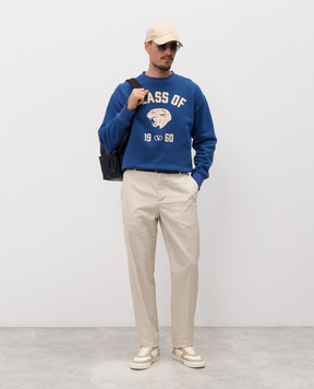 Valentino Синій світшот з принтом 8V3MF29NBAU