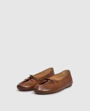 Marsell Коричневые кожаные балетки Girella MW7072P010