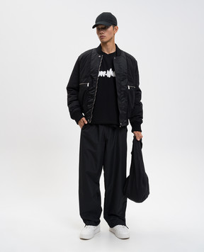 Off-White Чорний бомбер 44MEH05GF5F001