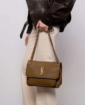 Saint Laurent Коричневая кожаная сумка NIKI 633178AACYT