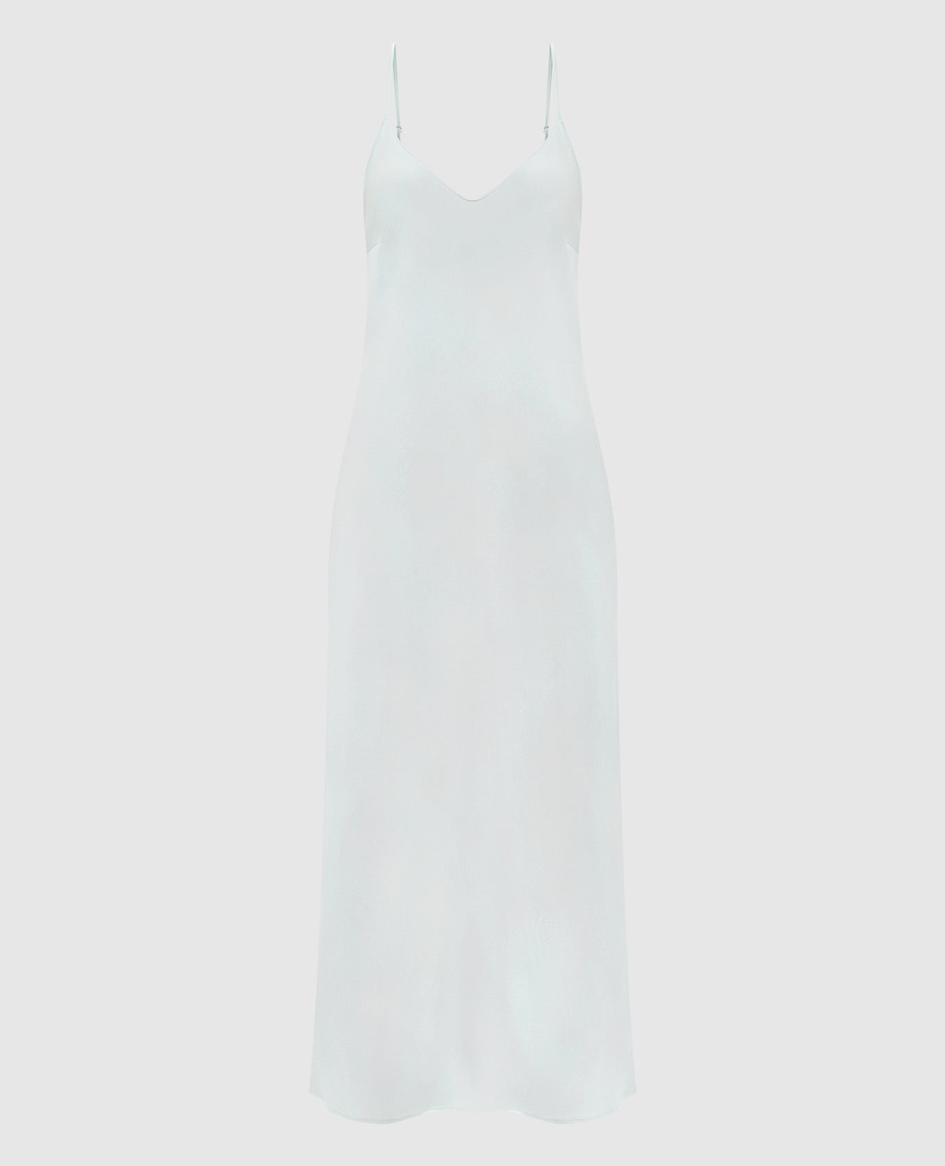 Зеленое платье макси из шелка