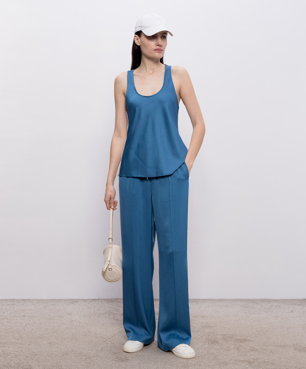 Simkhai Синий топ с лампасами 2262087Q изображение 2