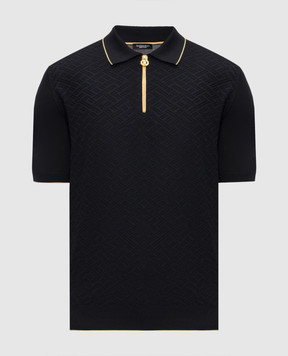 Stefano Ricci Чорне поло із шовку K616452P31F26117