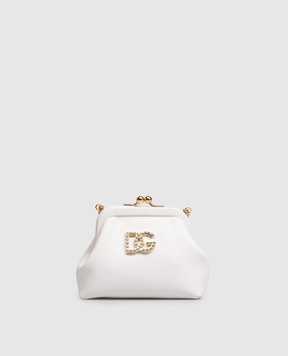 Dolce&Gabbana Дитяча біла шкіряна сумка з монограмою EB0007A1065