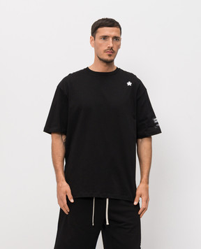 Comme des Fuckdown Чорна футболка з вишивкою емблеми FMS6CFABM01981