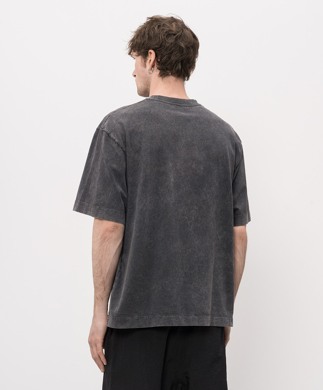 Off-White Серая футболка с принтом логотипа 44MAA120S26J00A изображение 4