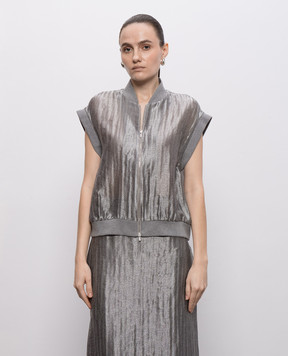Peserico Сірий жилет з льоном E0316705032