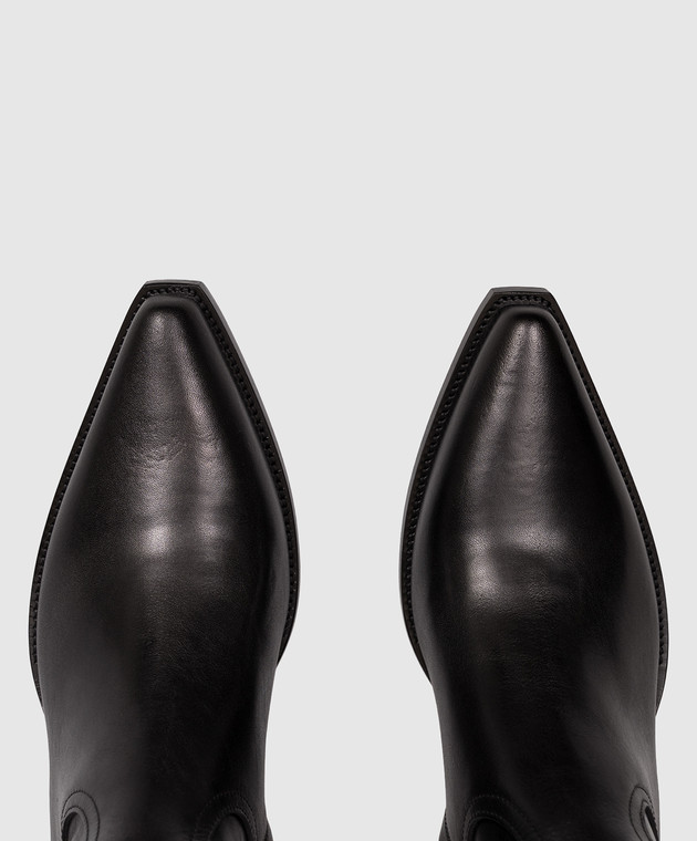 Ann Demeulemeester Черные кожаные казаки Imme B0014393LT205 изображение 4