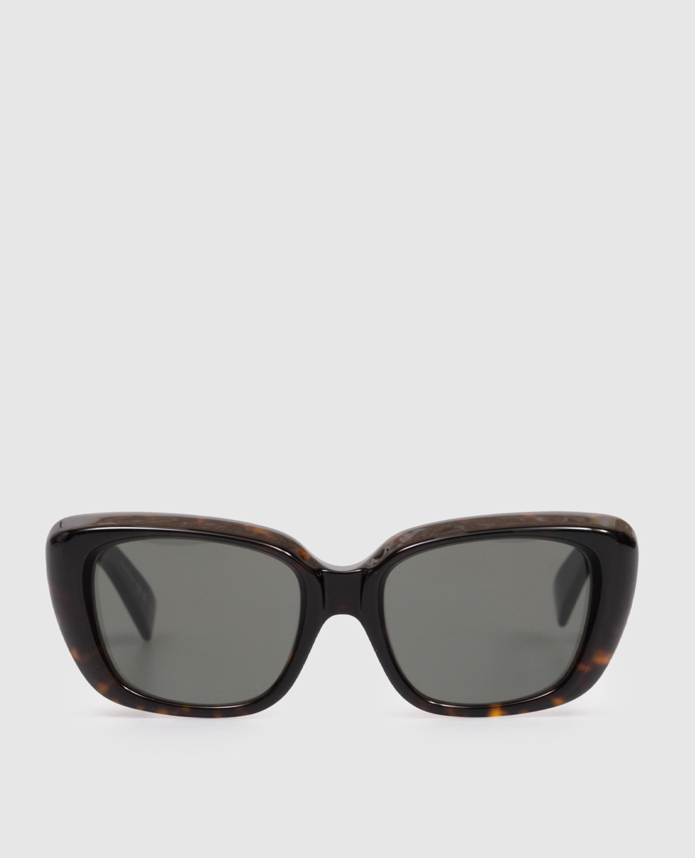 Коричневые солнцезащитные очки с принтом логотипа