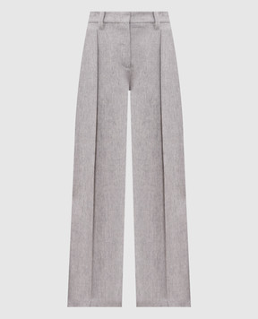 Brunello Cucinelli Серые брюки из шерсти MP549P9307