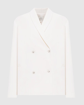 Loulou de Saison двубортный жакет SANCIA из шерсти цвета айвори SANCIALDS