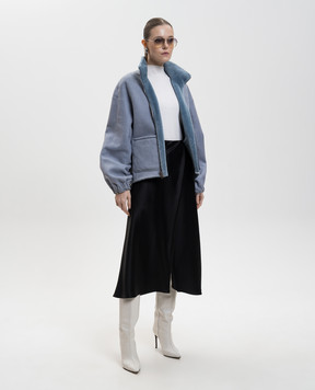 Simonetta Ravizza Голубая двусторонняя дубленка Isobel F05JA356H34