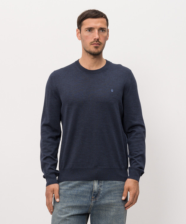 Alexander McQueen Синий джемпер из шерсти 875962Q1BHV изображение 3