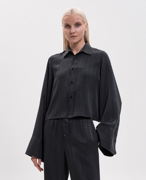 Maison Margiela MM6 Черная блузка в логотипе шаблон S52DT0044M36007