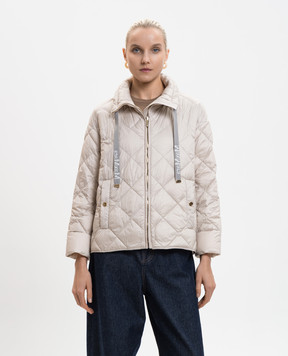 Max Mara Бежевая стеганная пуховая куртка MTCPISOFT MTCPISOFT