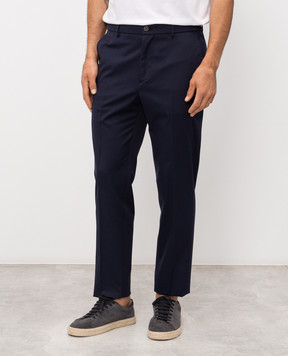 Peserico Сині штани з вовною R5422508274