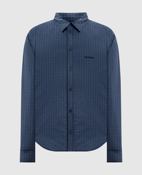 Balenciaga Синя куртка в клітинку 850854TTOA3