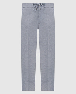 Enrico Mandelli Голубые брюки с шерстью GYM02B5324