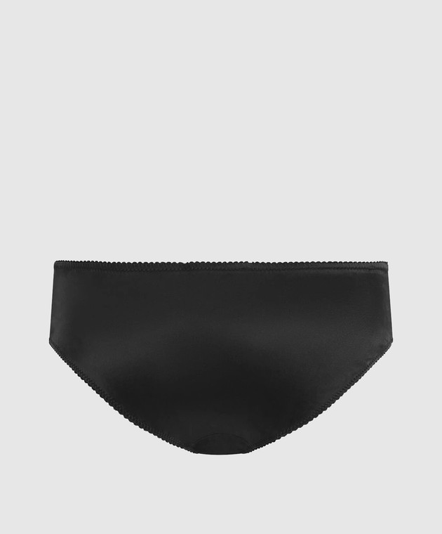 Dolce&Gabbana Чорні трусики сліпи із шовку O2B23TONO13 зображення 2