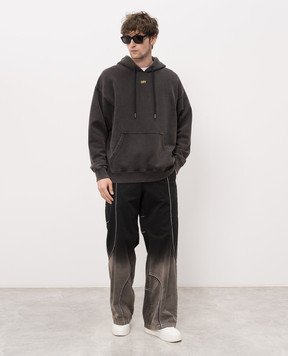 Off-White Черные худи с принтом Fallen Caravaggio 44MBB085S26F00B