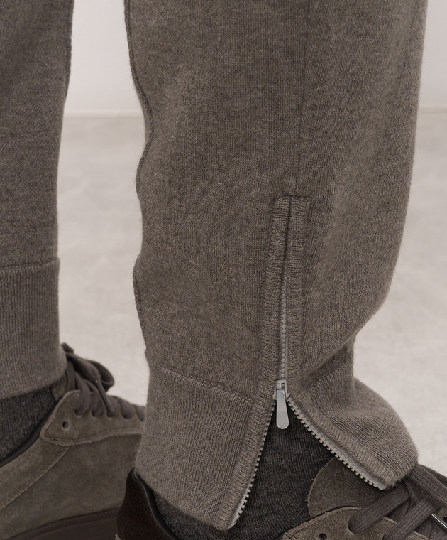 Brunello Cucinelli Серые джоггеры с кашемиром M2219209G изображение 5