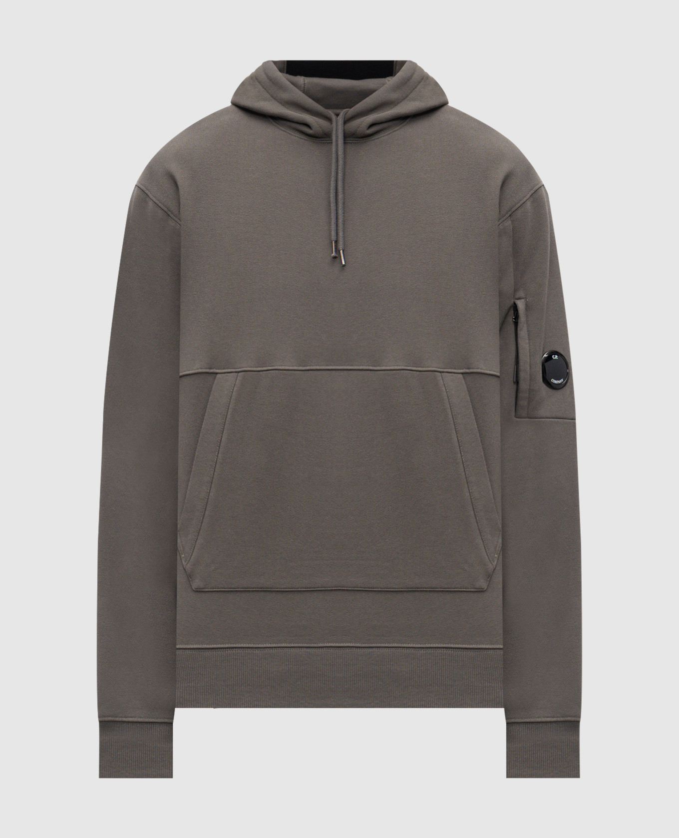 худи цвета хаки с патчем логотипа