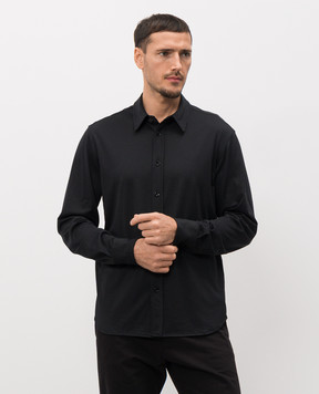 Tom Ford Чорна сорочка із шовком JBL014JMS026