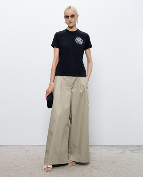 3.1 Phillip Lim Чорна футболка з вишивкою S26110386PJB